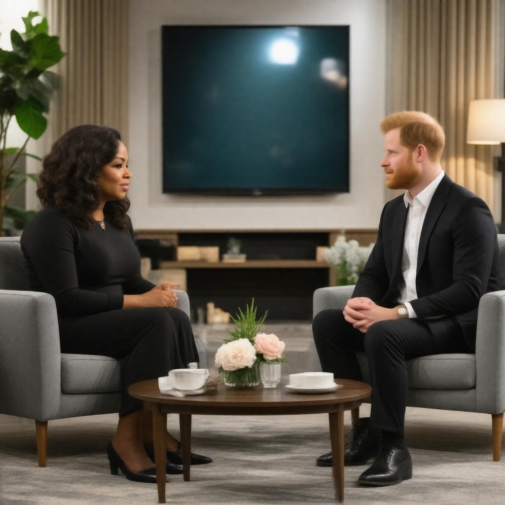 Click to view larger image AI-created image of Oprah with Meghan and Harry