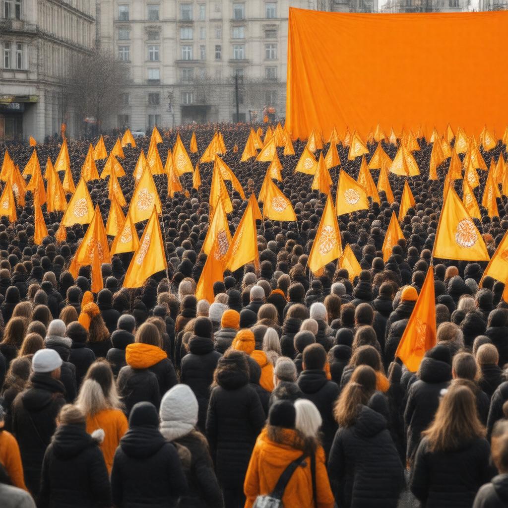 AI-created image of Orange Revolution