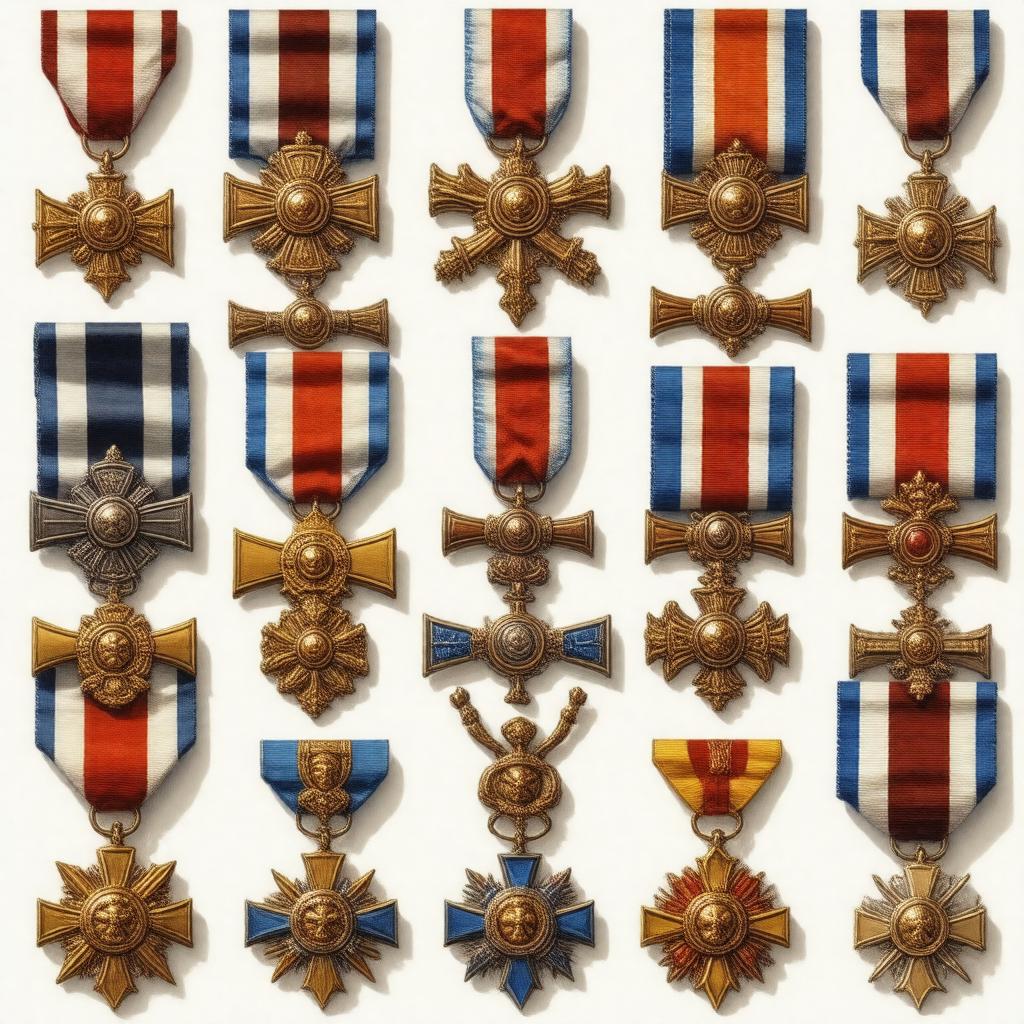 Click to view larger image AI-created image of Orders, decorations, and medals of Russia