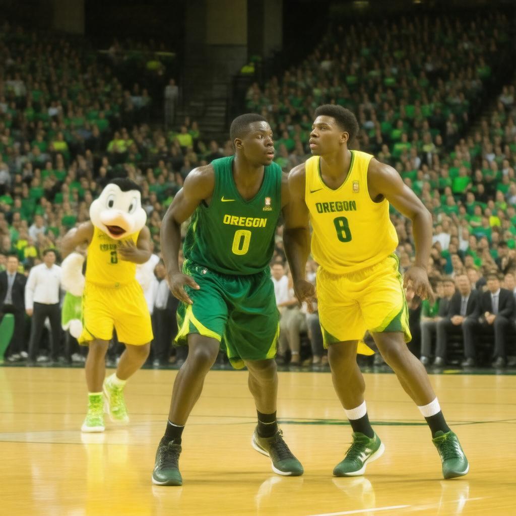 AI-created image of Oregon Ducks men's basketball