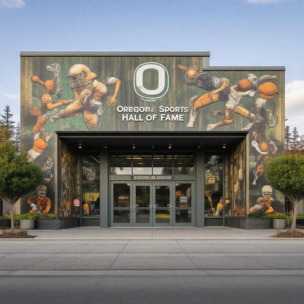 Click to view larger image AI-created image of Oregon Sports Hall of Fame