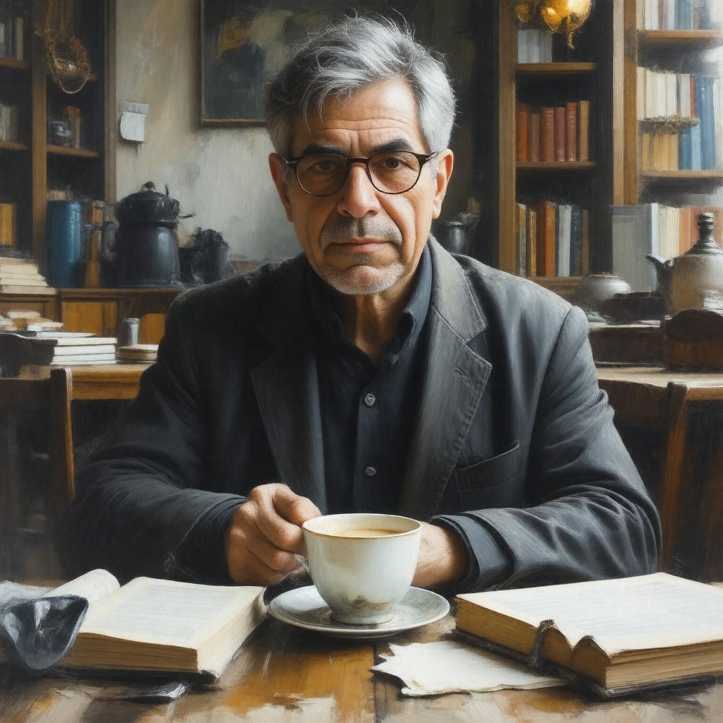 AI-created image of Orhan Pamuk