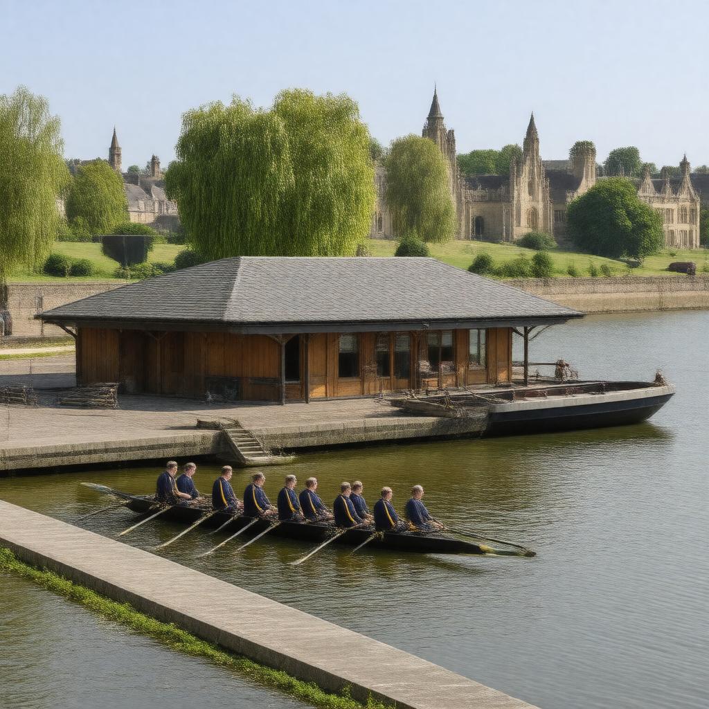 AI-created image of Oriel College Boat Club