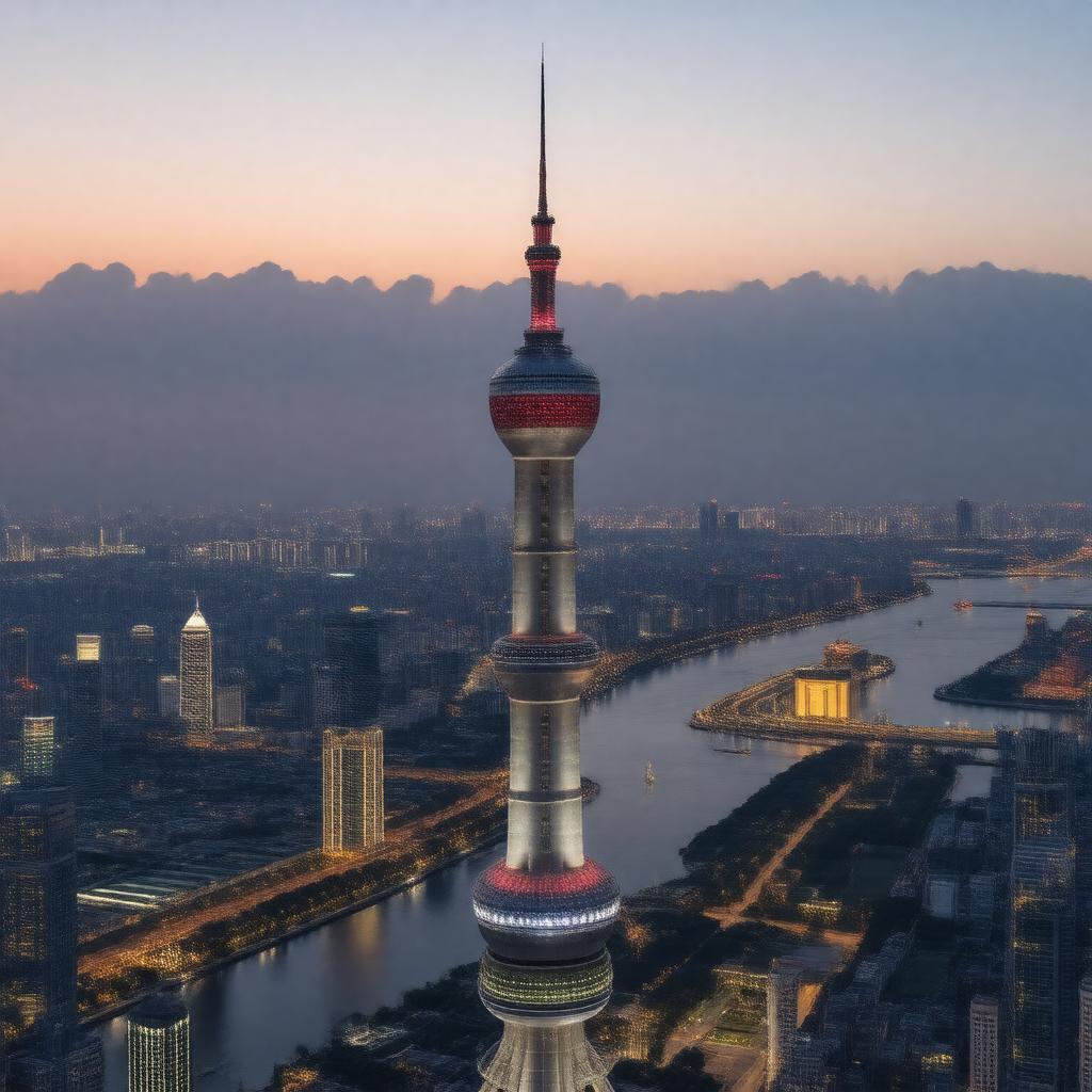 AI-created image of Oriental Pearl Tower