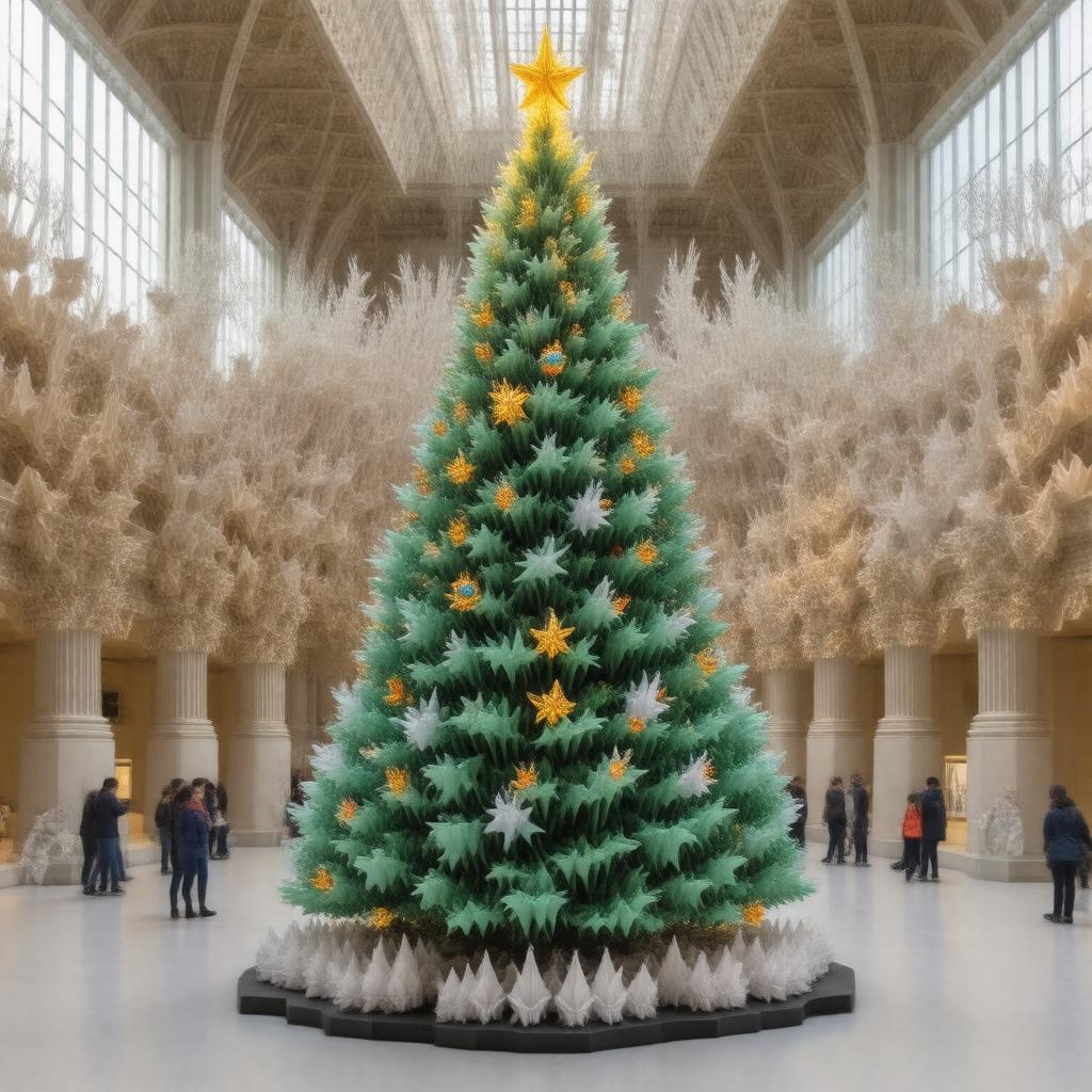 Click to view larger image AI-created image of Origami Holiday Tree