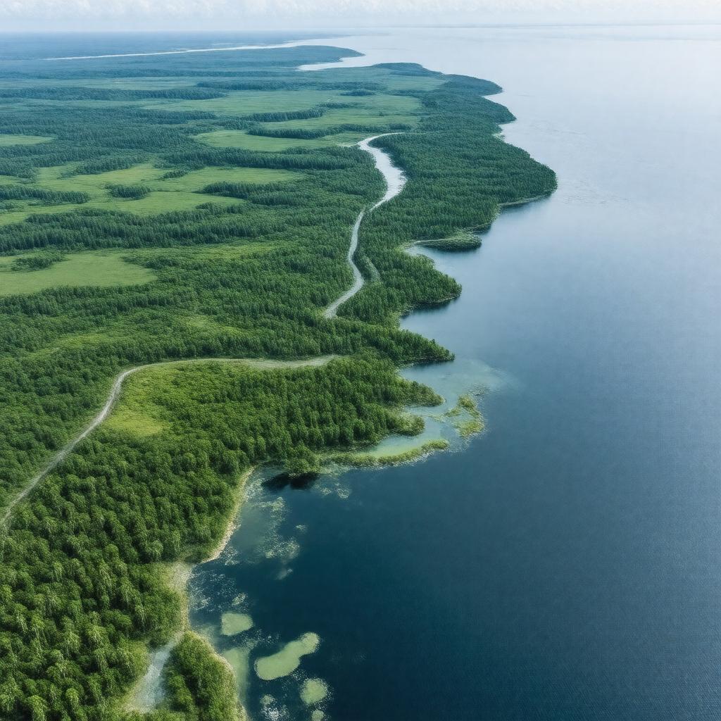 Click to view larger image AI-created image of Orinoco River Delta