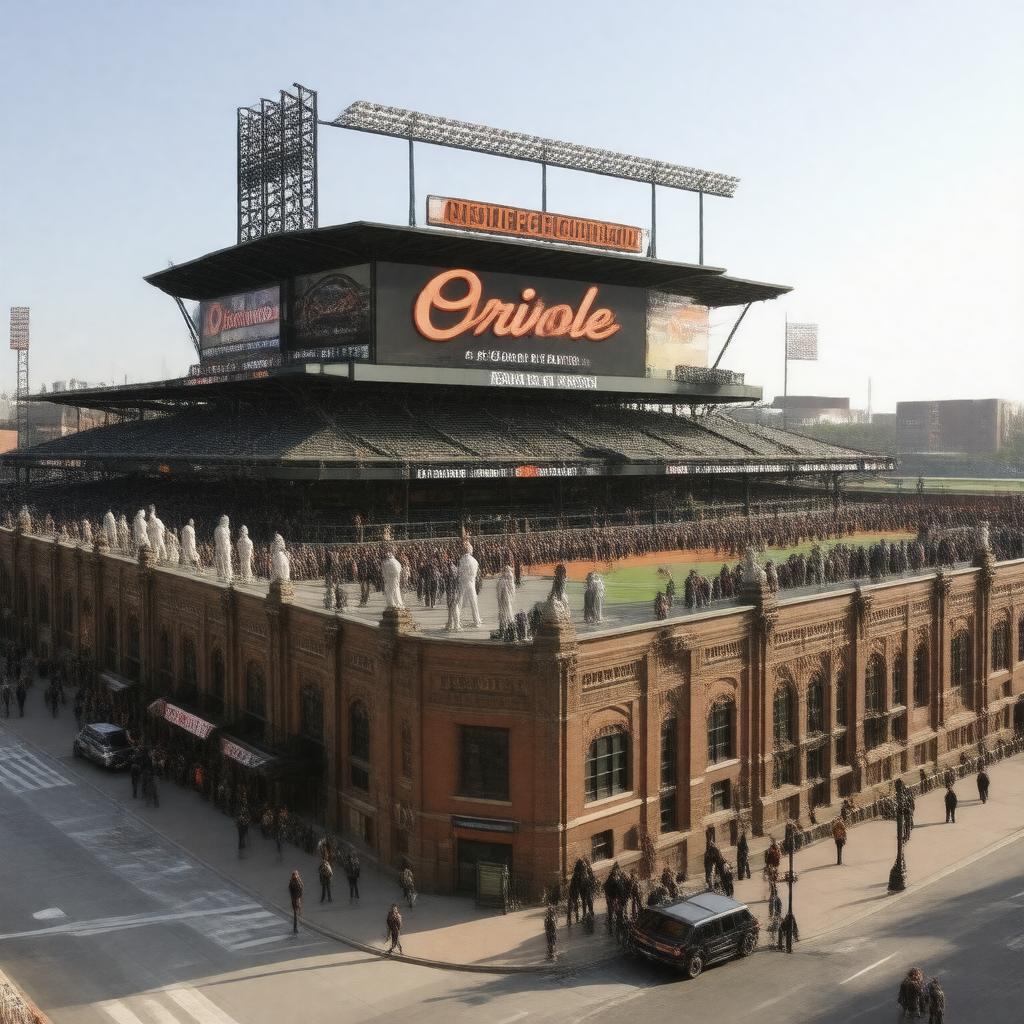 AI-created image of Oriole Park at Camden Yards