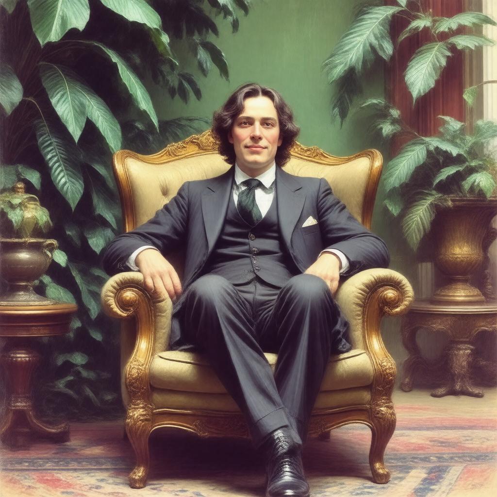AI-created image of Oscar Fingal O'Flahertie Wills Wilde