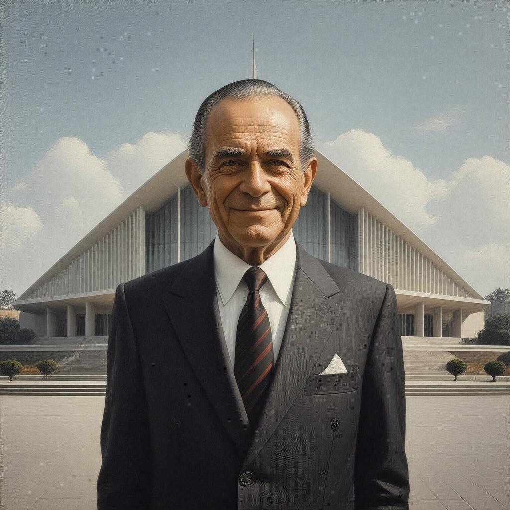 AI-created image of Oscar Niemeyer
