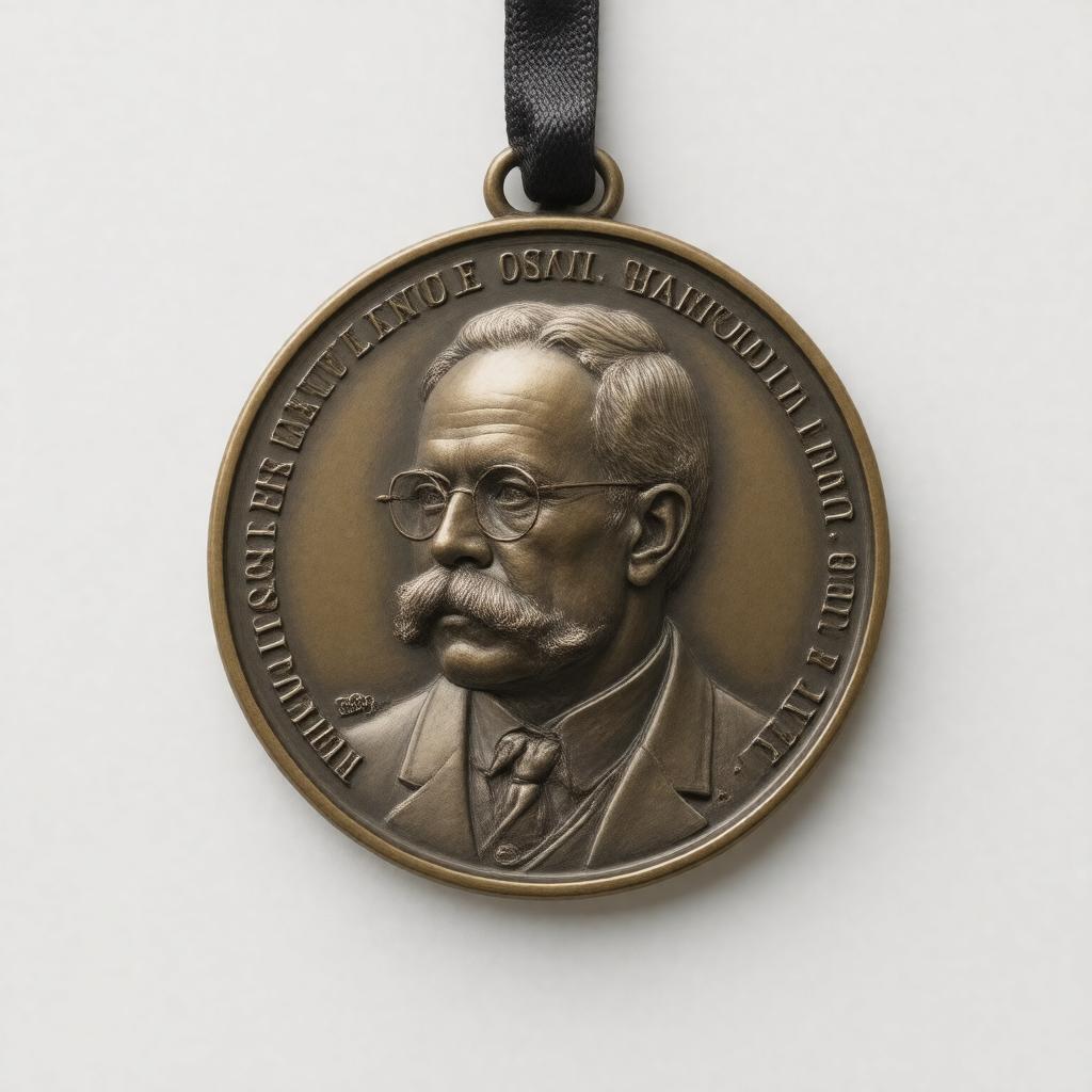 Click to view larger image AI-created image of Oskar Klein Medal