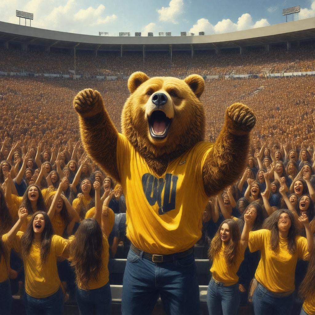 Click to view larger image AI-created image of Oski Yell