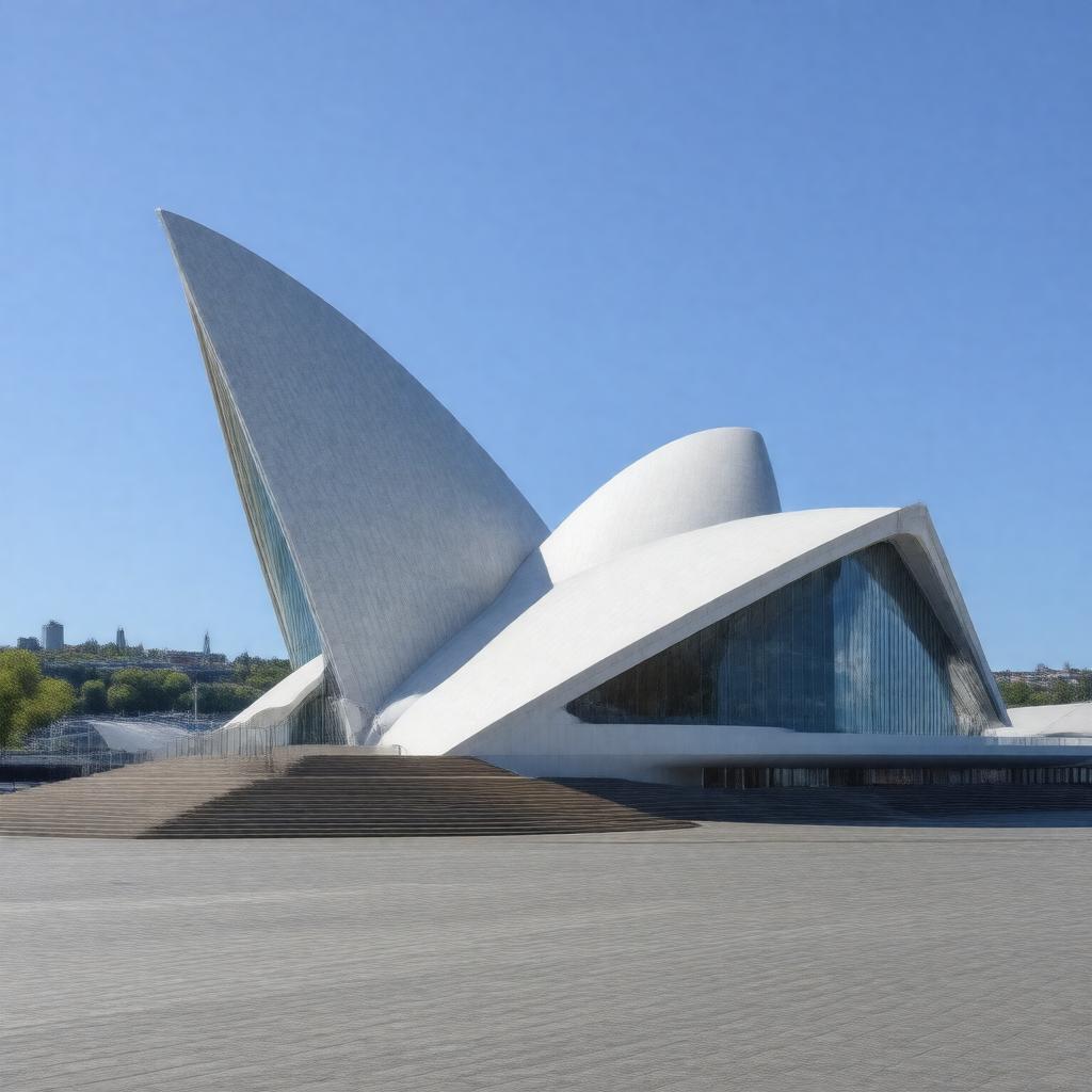 Click to view larger image AI-created image of Oslo Opera House