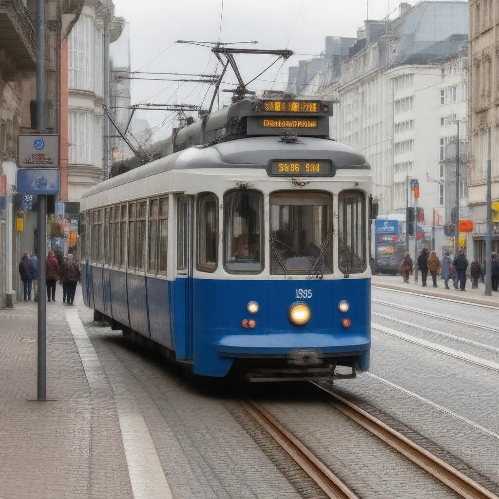 AI-created image of Oslo Tramway