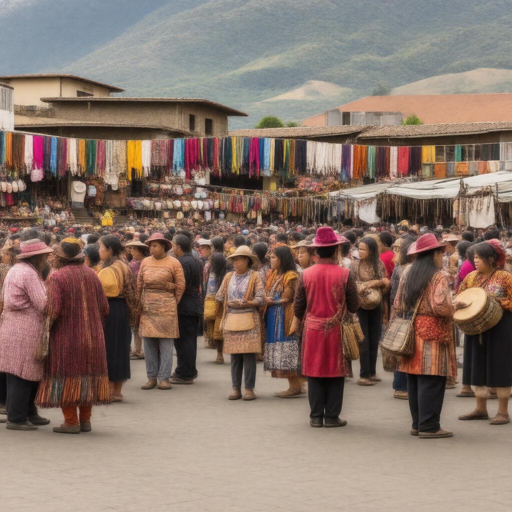 AI-created image of Otavalo market