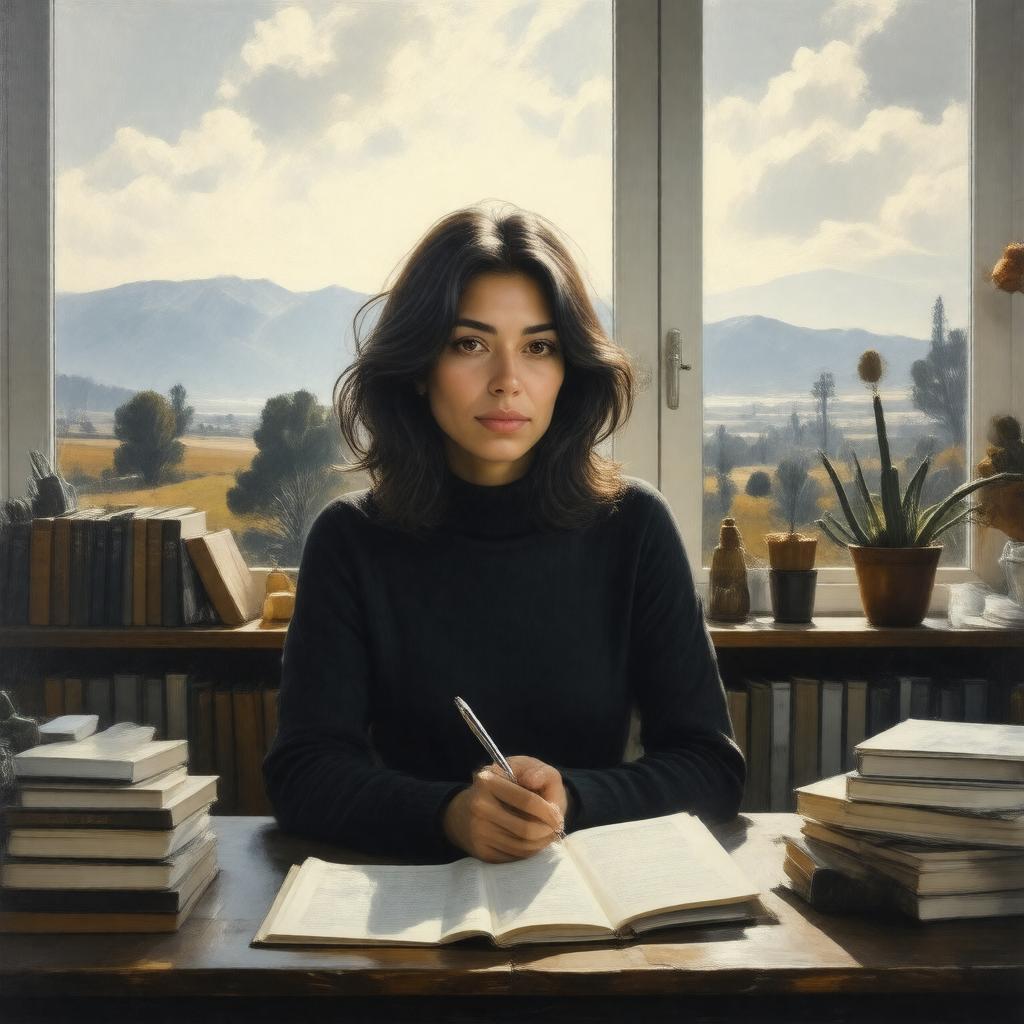 AI-created image of Ottessa Moshfegh