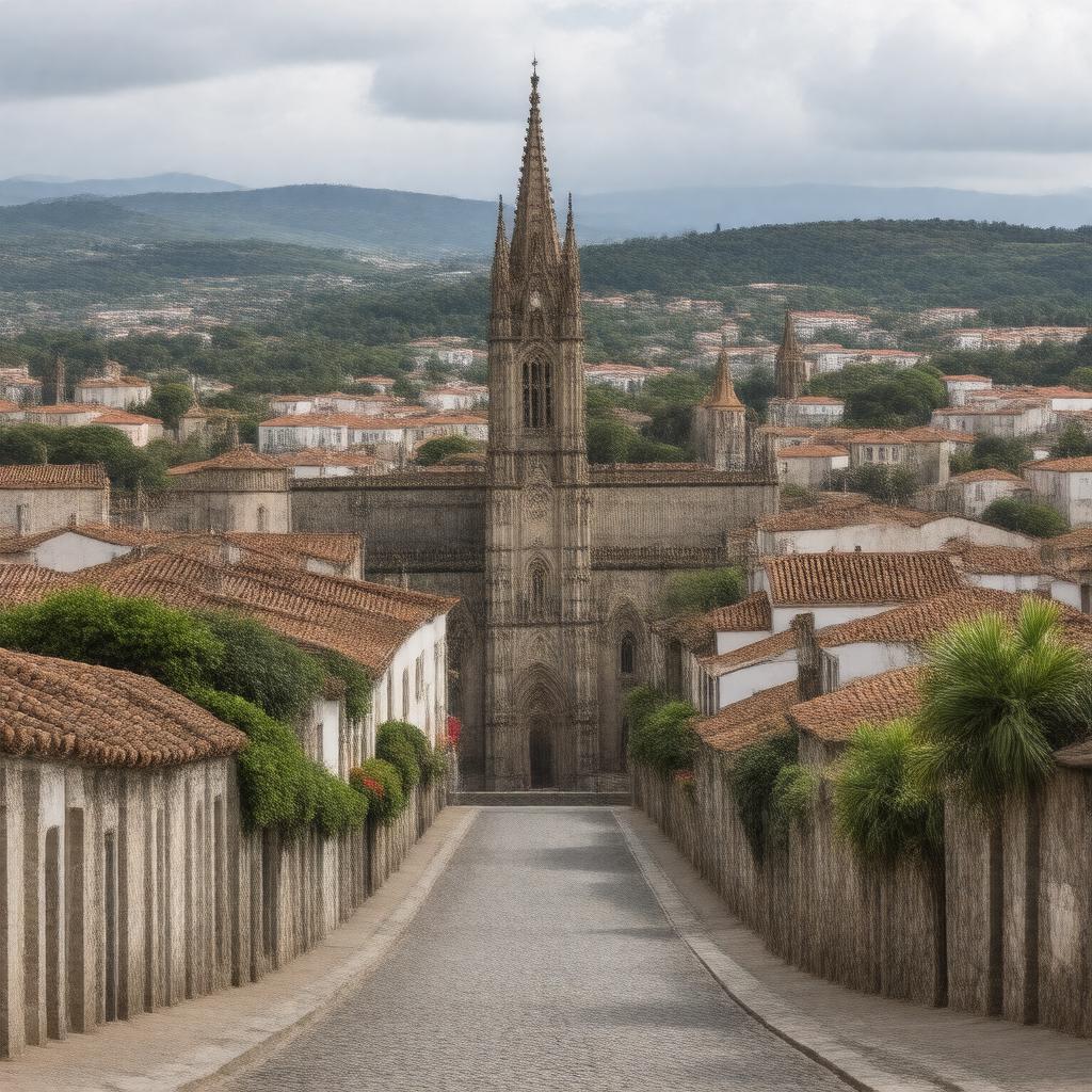 AI-created image of Oviedo, Asturias, Spain
