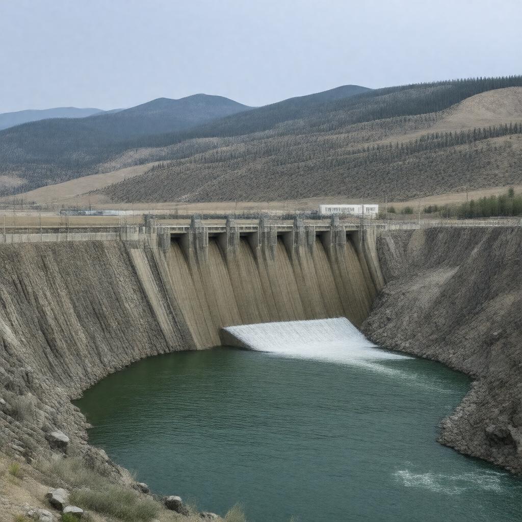 Click to view larger image AI-created image of Oxbow Dam