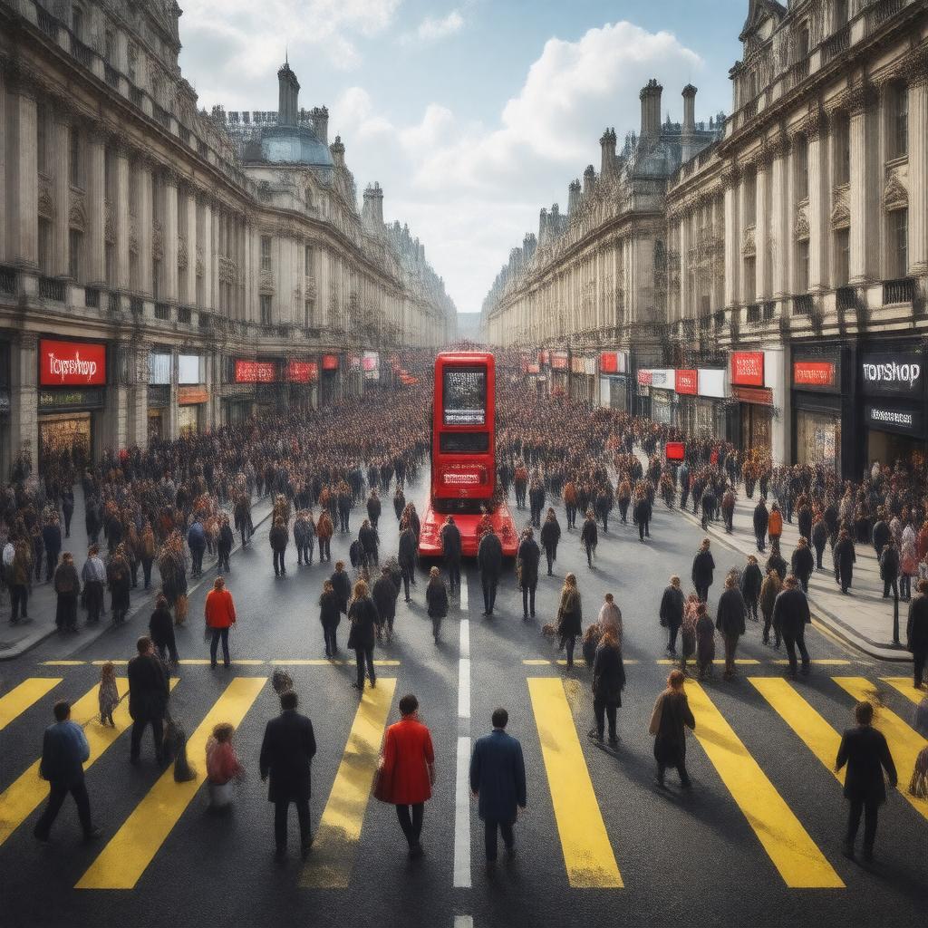 Click to view larger image AI-created image of Oxford Circus
