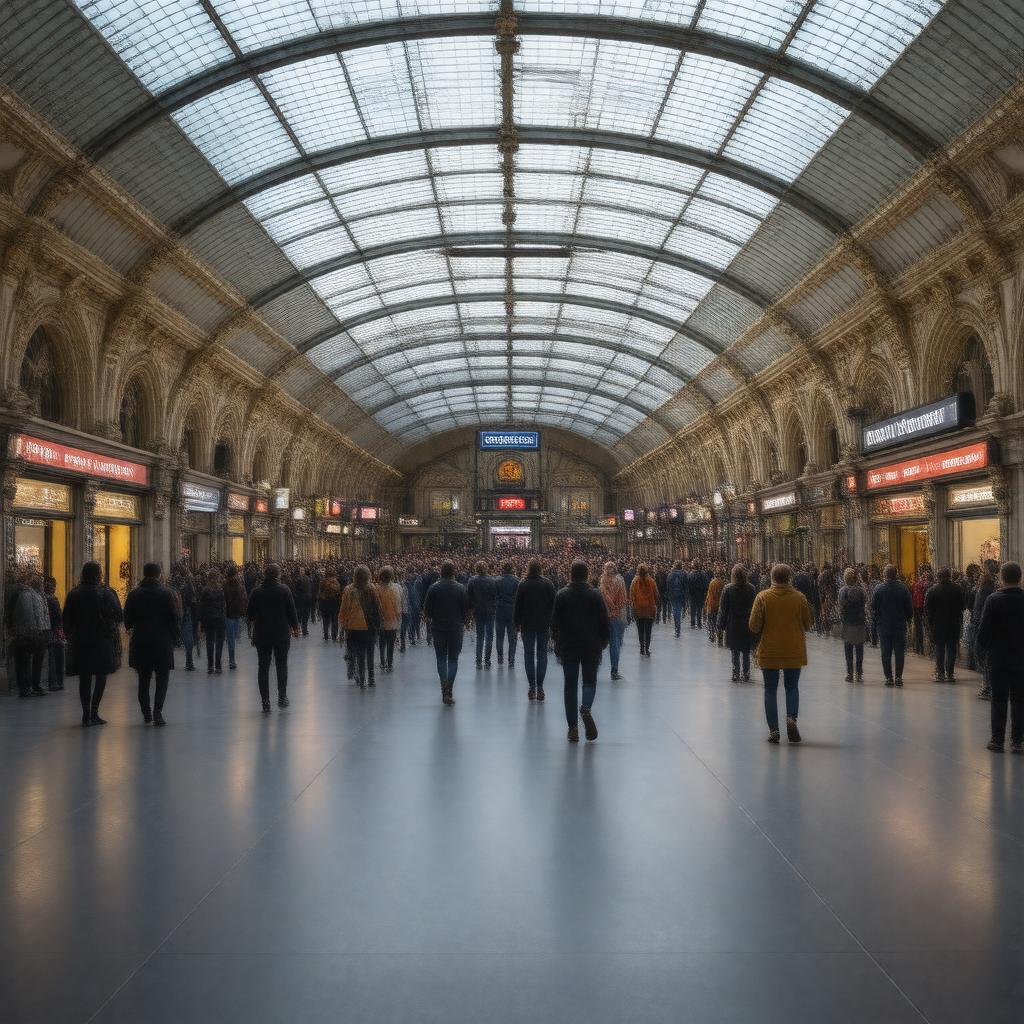 AI-created image of Oxford Circus Underground Station