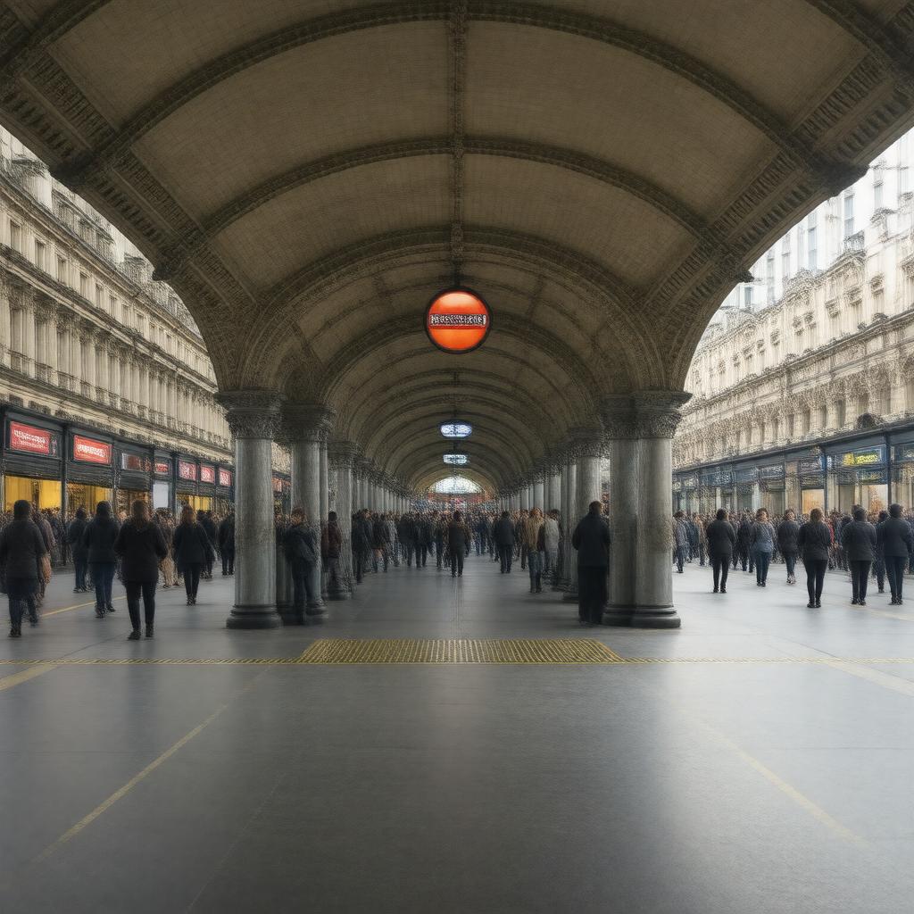 AI-created image of Oxford Circus station