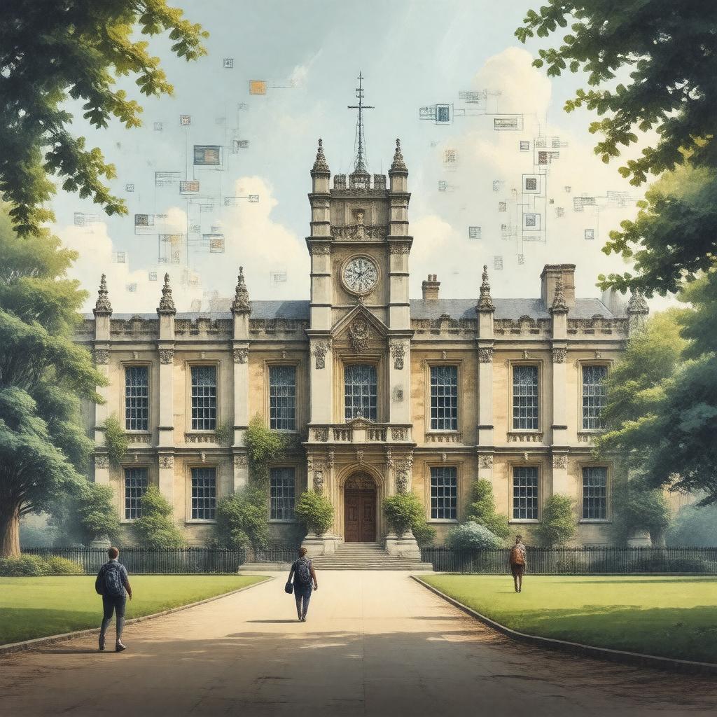 Click to view larger image AI-created image of Oxford University Computing Laboratory