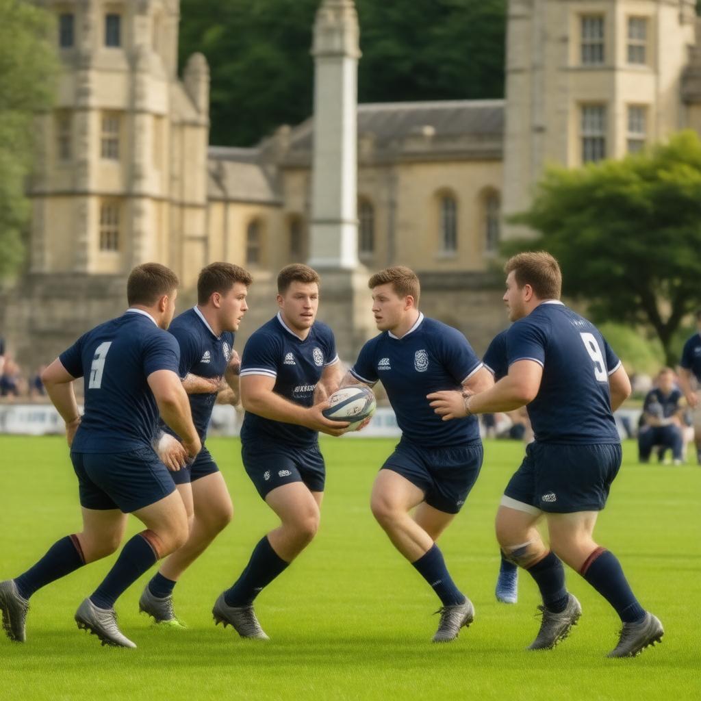 AI-created image of Oxford University Rugby Football Club