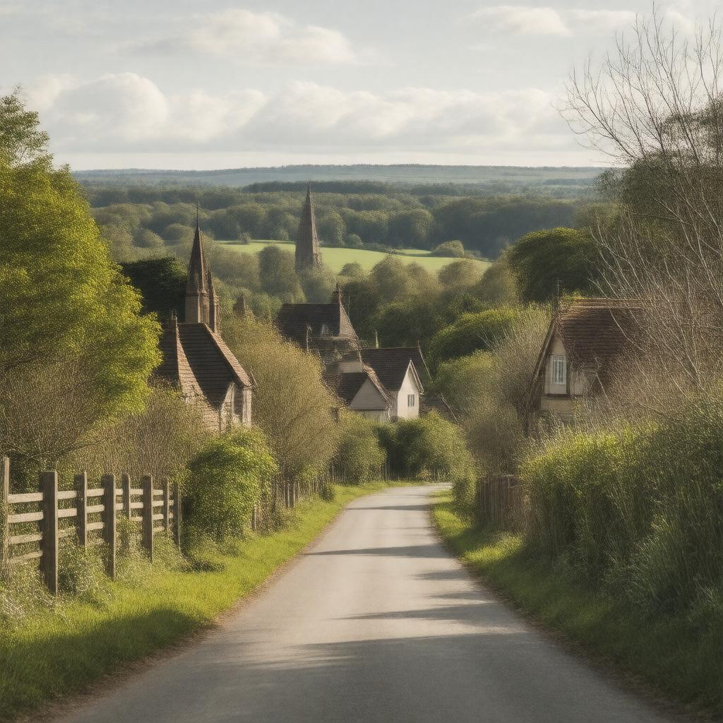 AI-created image of Oxshott, Surrey, England