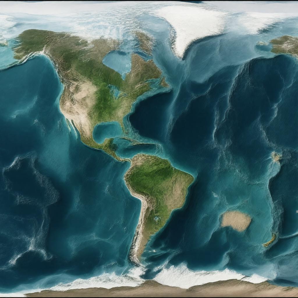 AI-created image of Pacific Ocean watershed