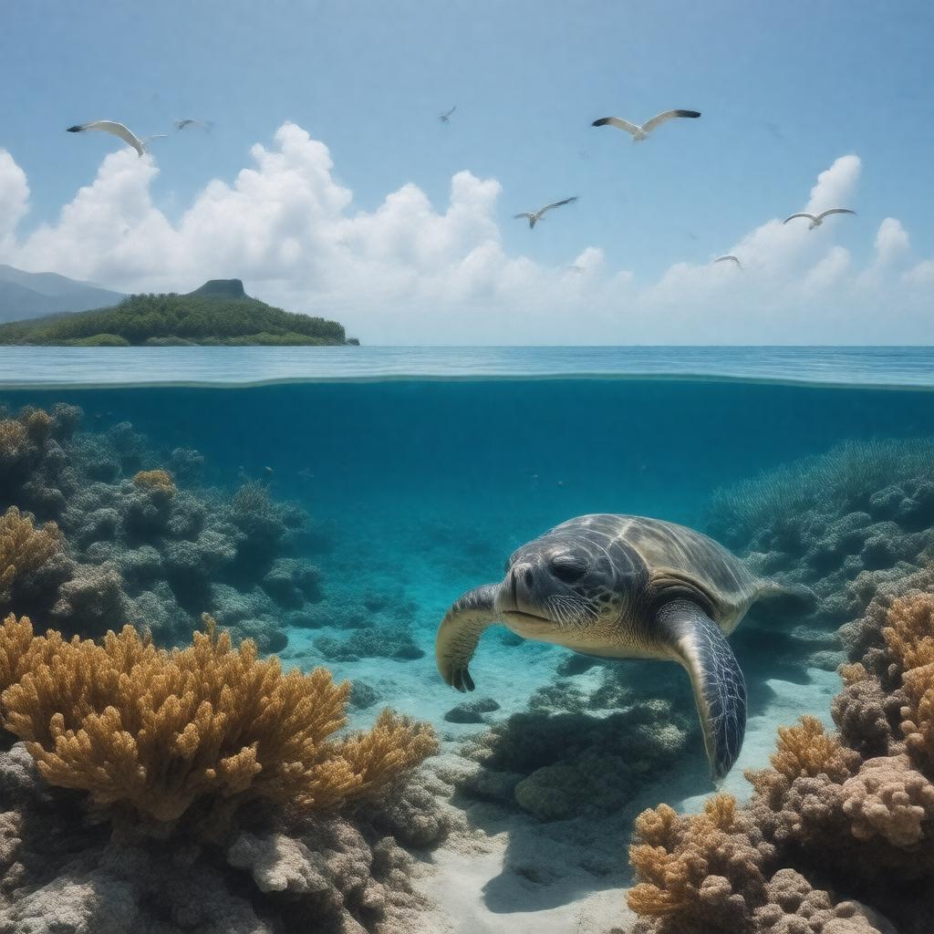 AI-created image of Pacific Remote Islands Marine National Monument