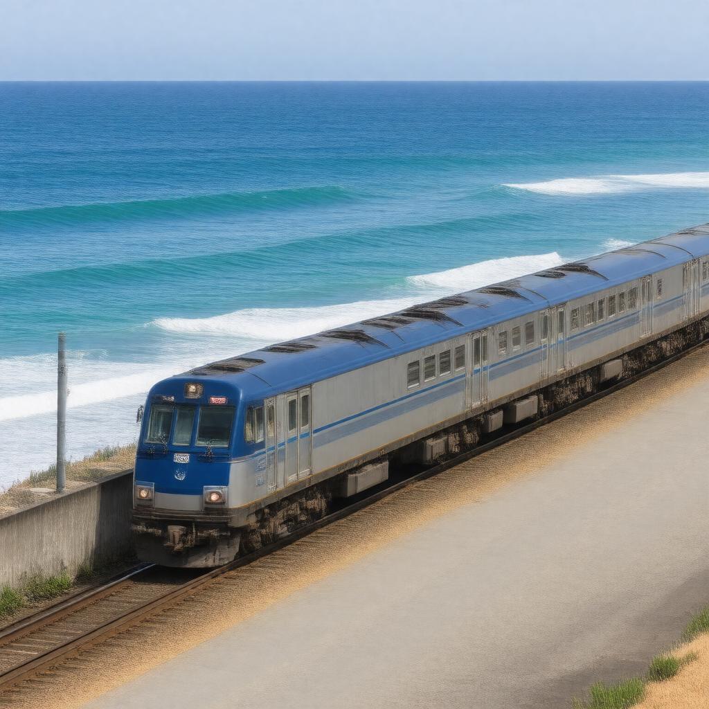 AI-created image of Pacific Surfliner