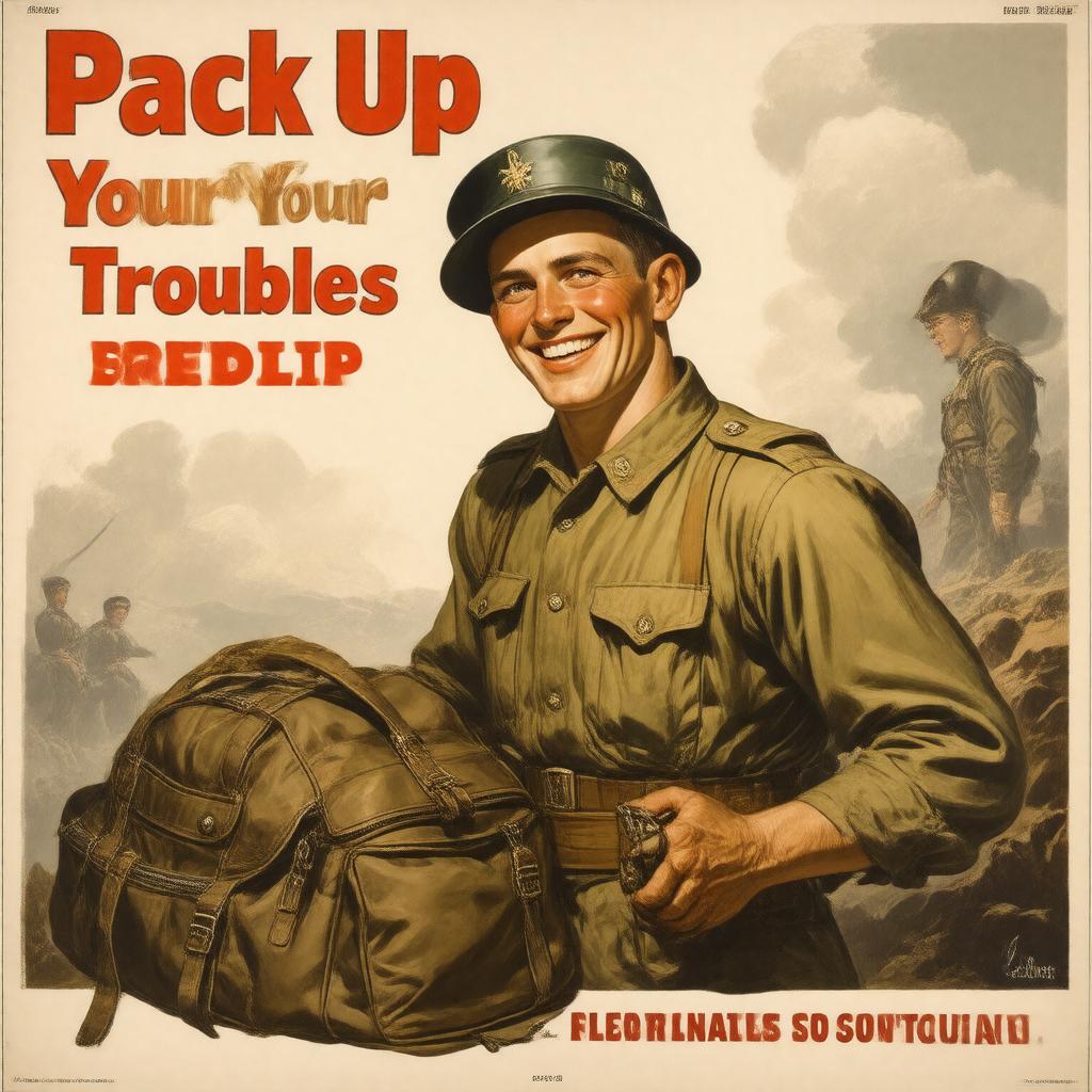 AI-created image of Pack Up Your Troubles