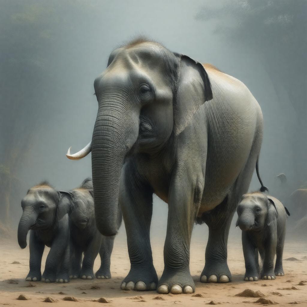 Click to view larger image AI-created image of Packy the elephant