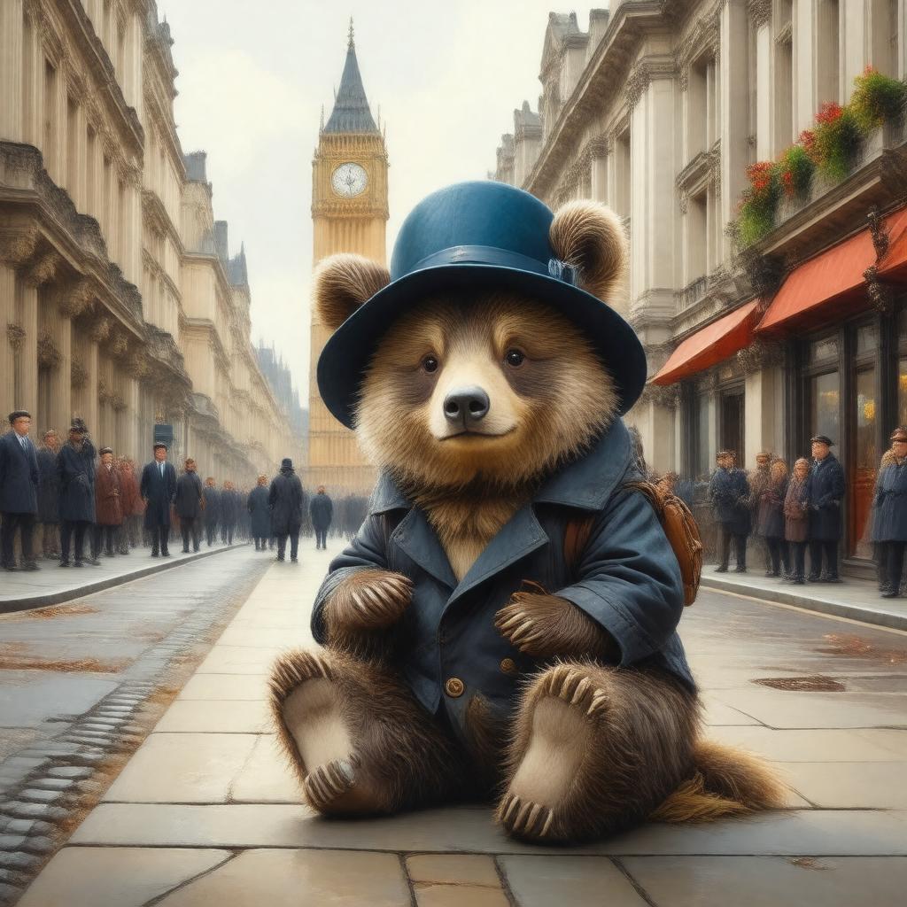 AI-created image of Paddington Bear series