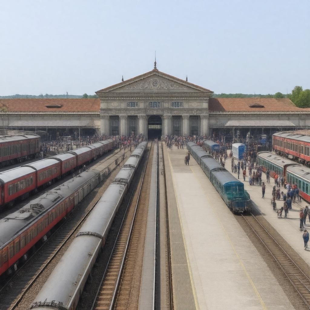 AI-created image of Padua railway station