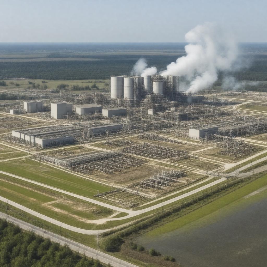 Click to view larger image AI-created image of Paducah Gaseous Diffusion Plant