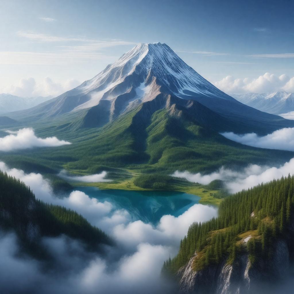 AI-created image of Paektu Mountain