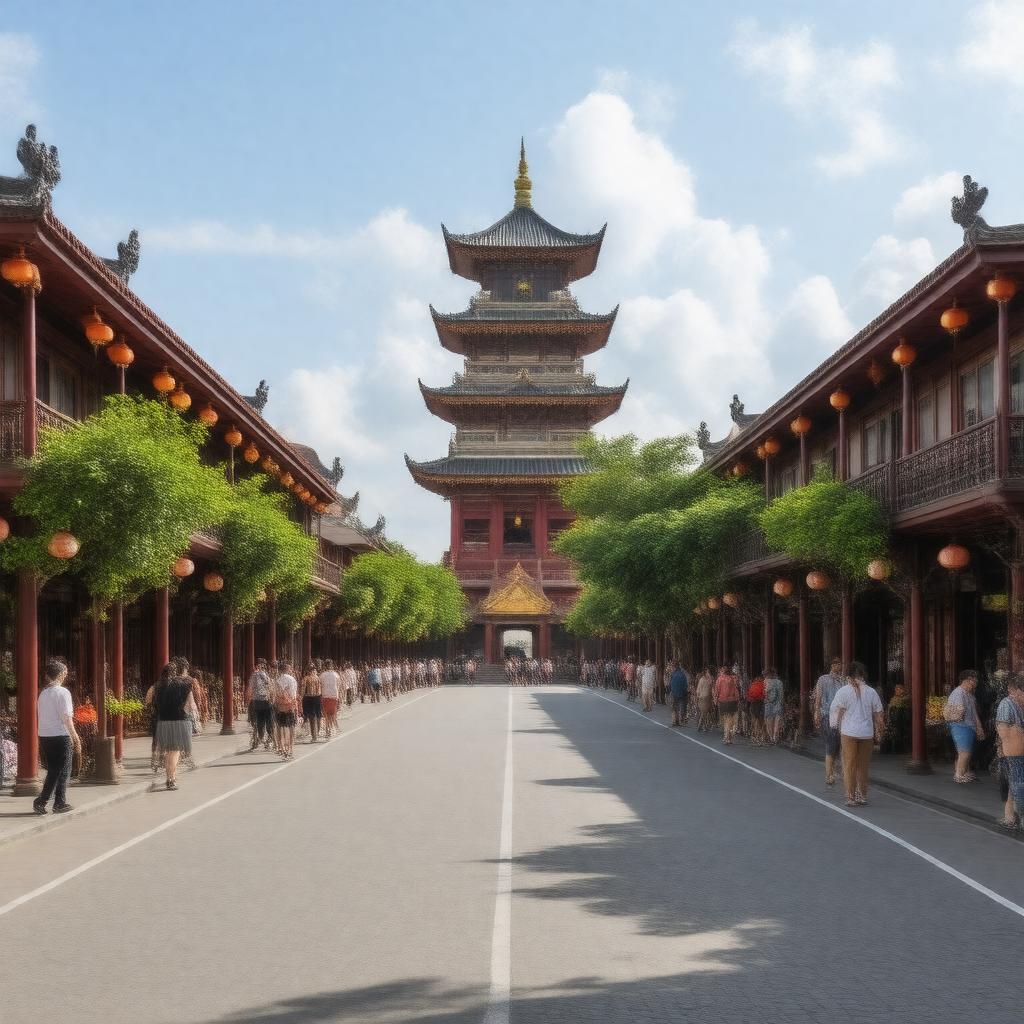 AI-created image of Pagoda Street