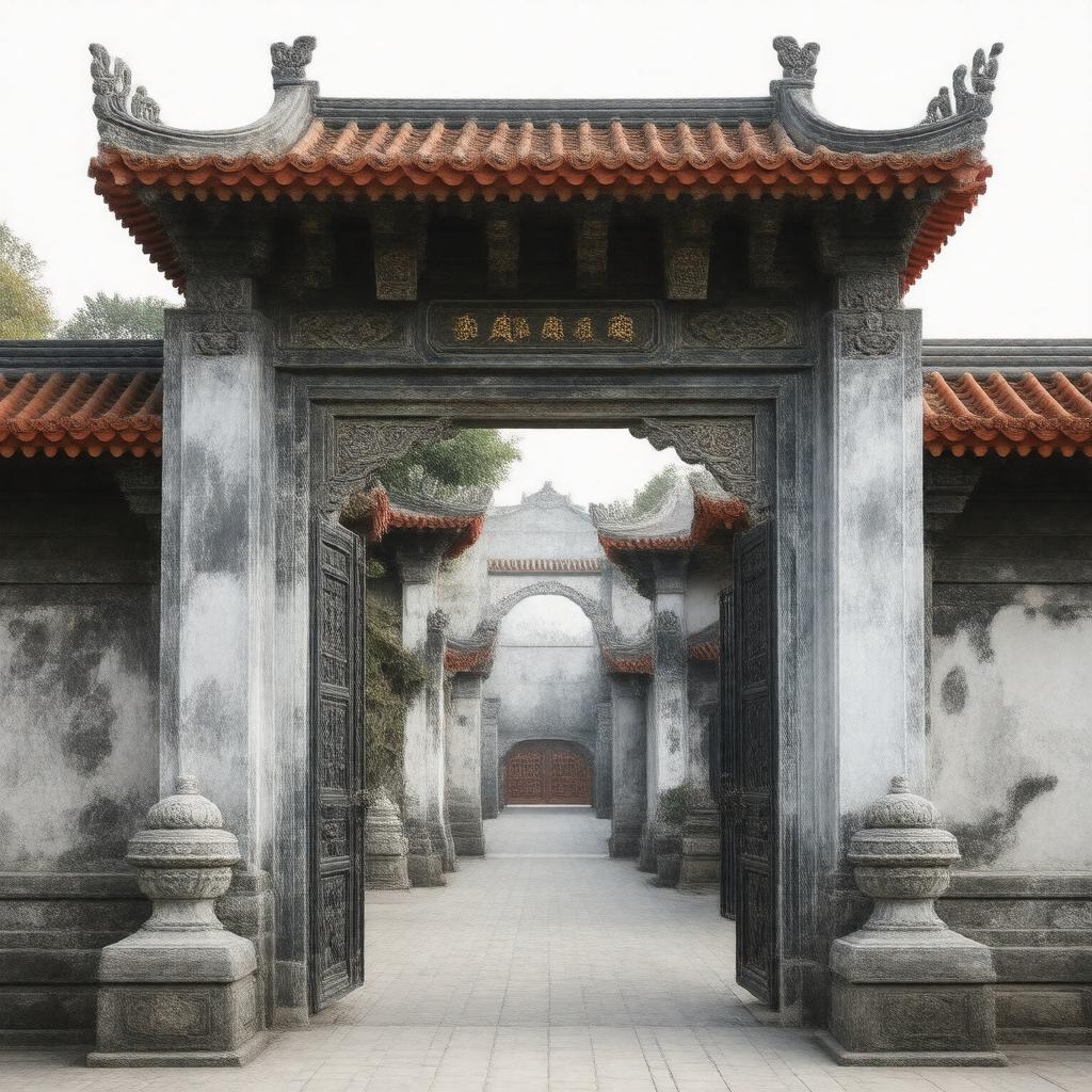 AI-created image of Paifang (Chinese archway)