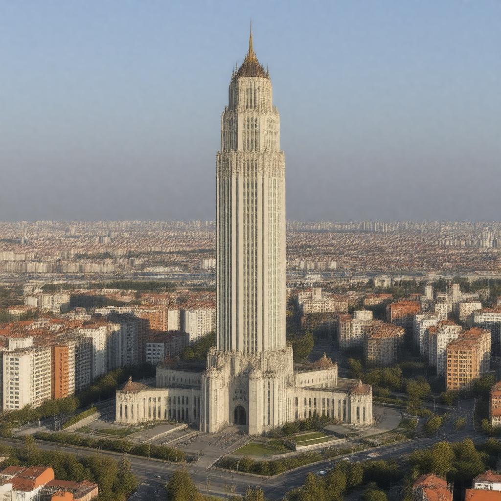 AI-created image of Palace of Culture and Science