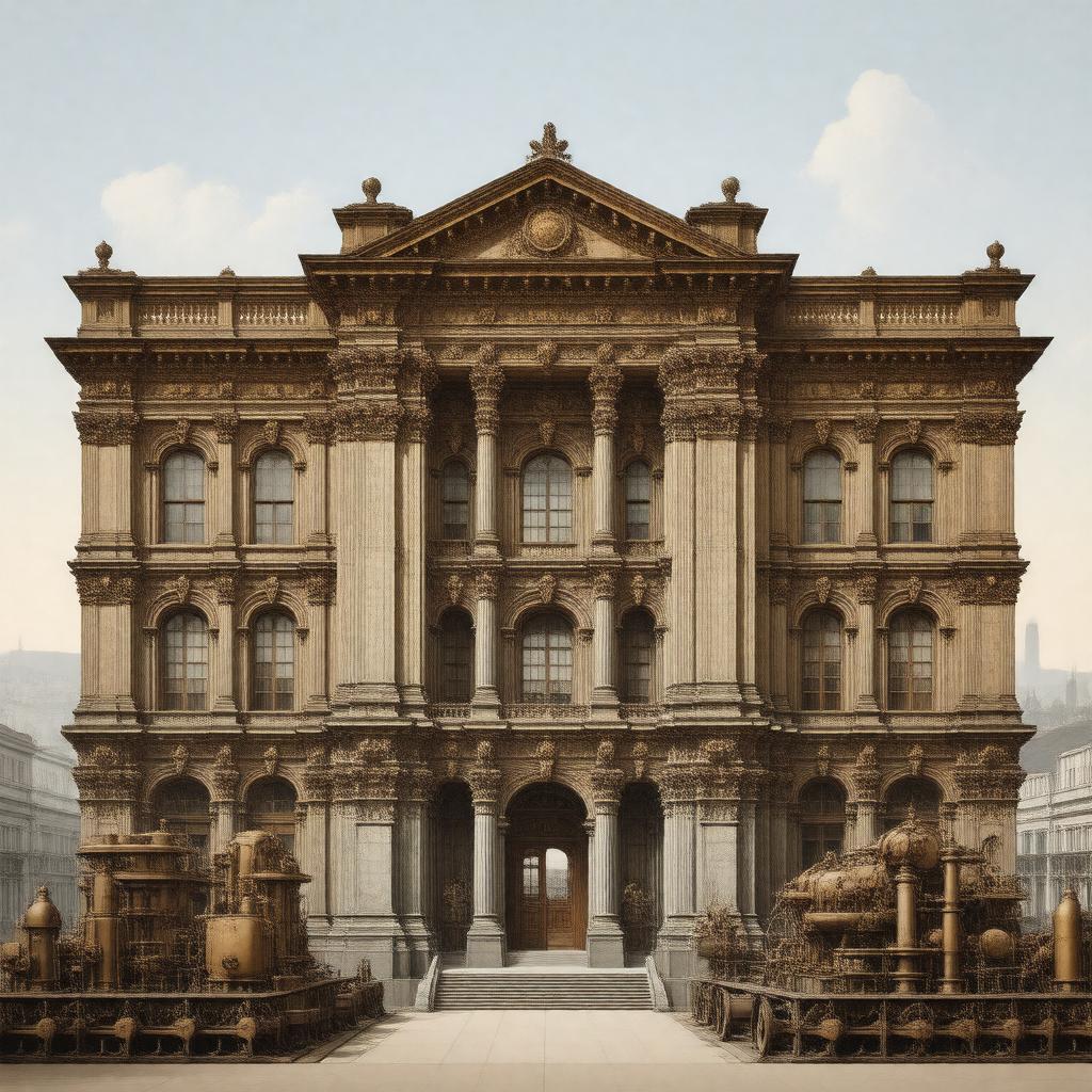 Click to view larger image AI-created image of Palace of Machinery