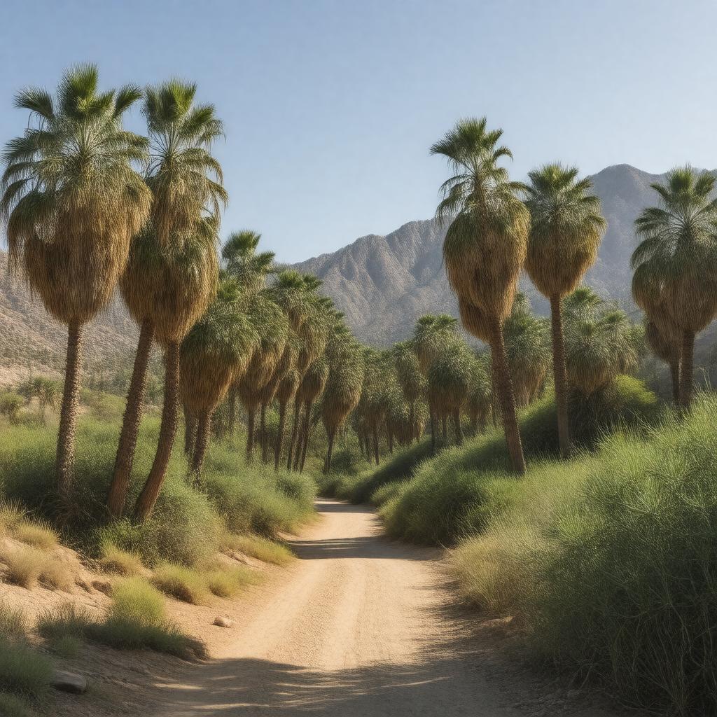 Click to view larger image AI-created image of Palm Canyon