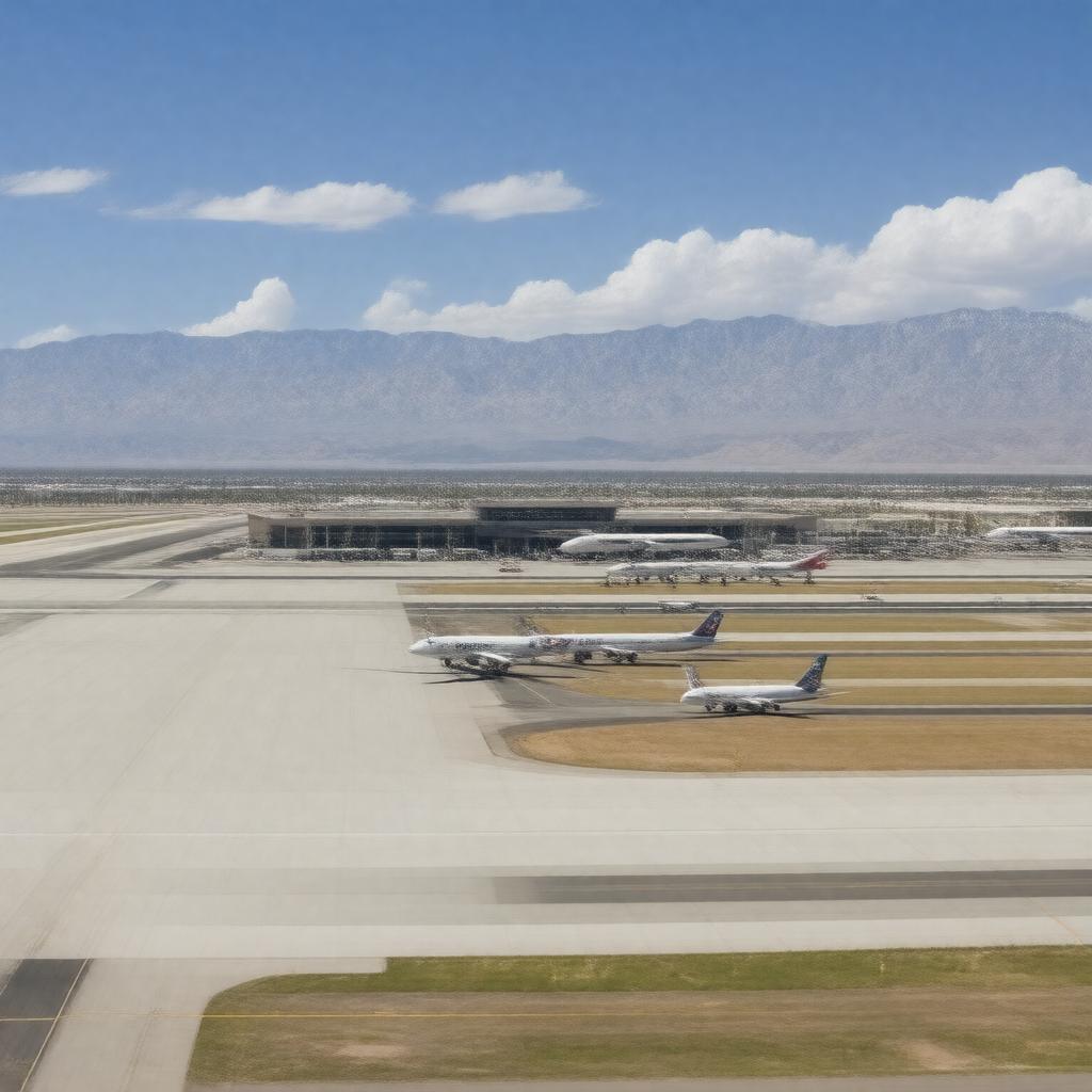 AI-created image of Palm Springs International Airport