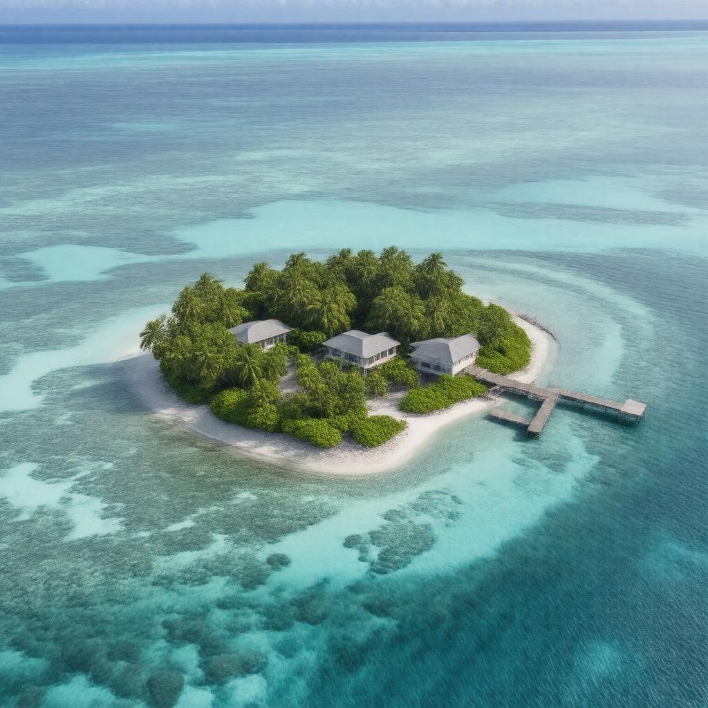 Click to view larger image AI-created image of Palmyra Atoll Research Station