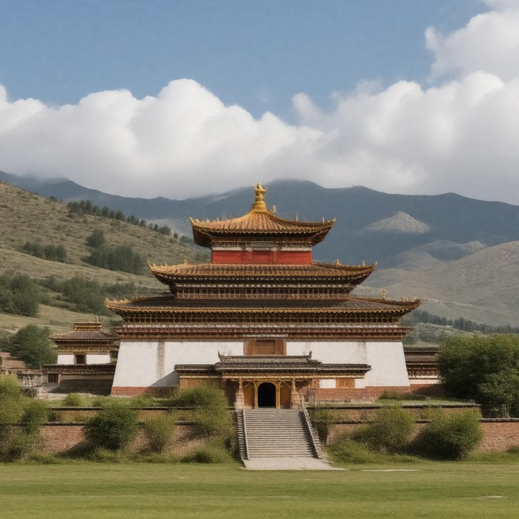 AI-created image of Palyul Monastery