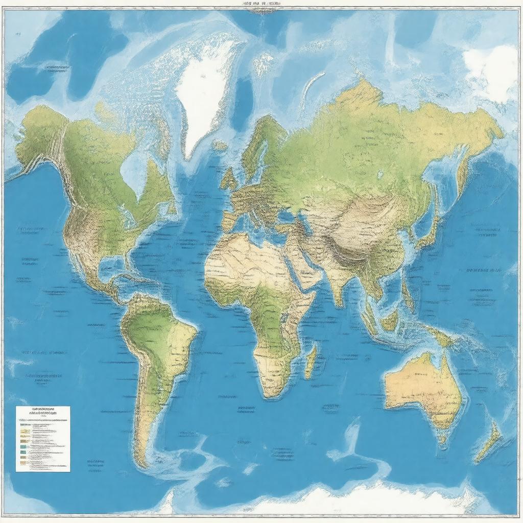 AI-created image of Pan Am's transatlantic routes (1991)