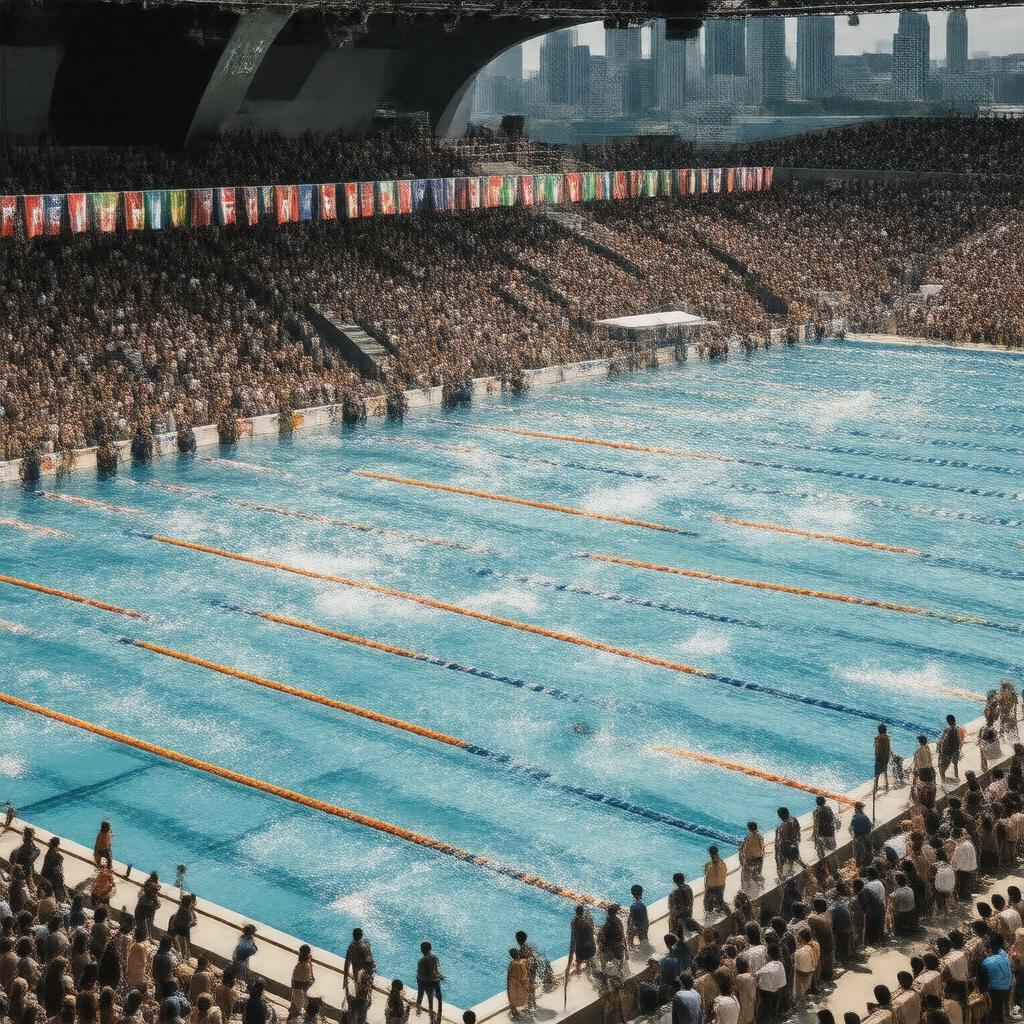 AI-created image of Pan Pacific Swimming Championships
