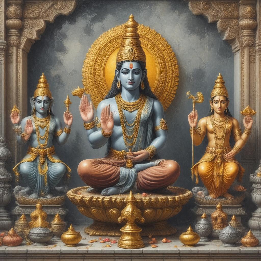 AI-created image of Panchayatana puja
