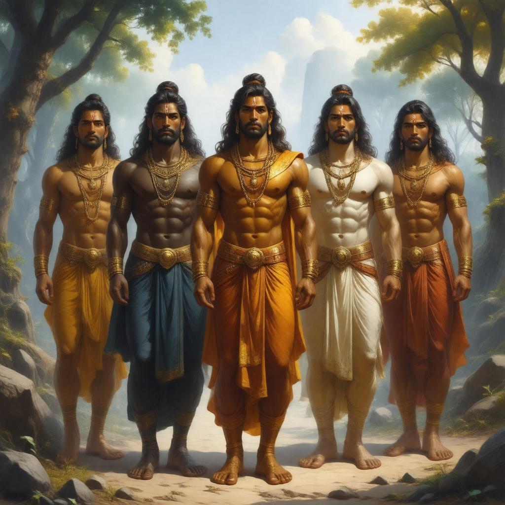 AI-created image of Pandavas