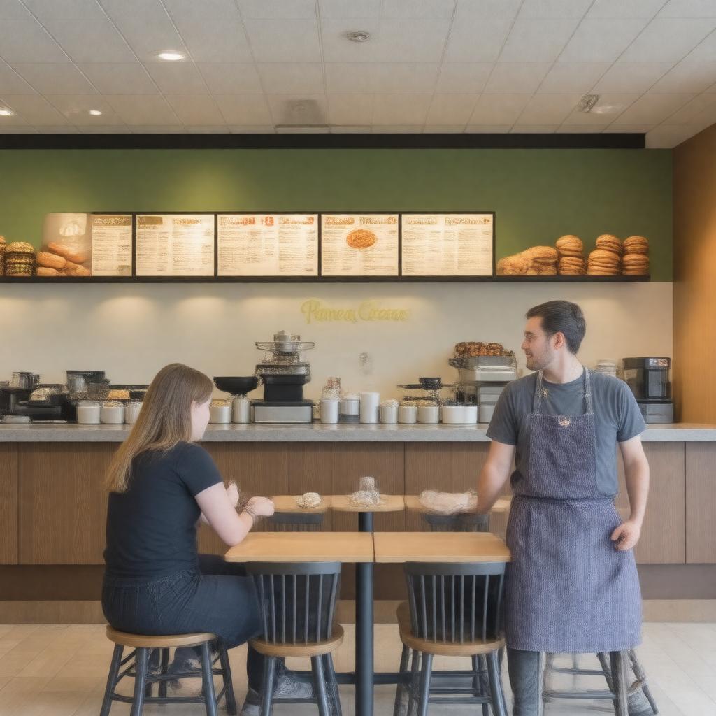 Click to view larger image AI-created image of Panera Cares community cafes