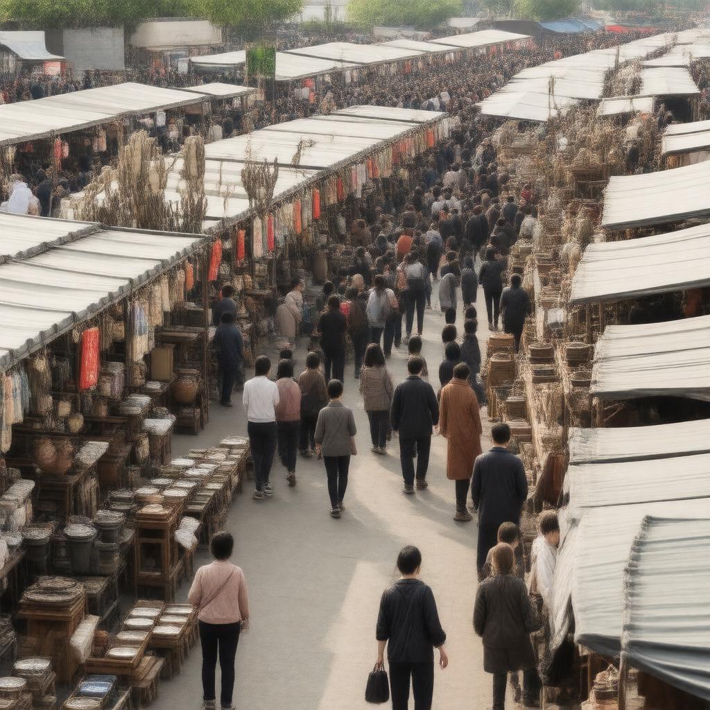 AI-created image of Panjiayuan Market